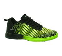 Pyramid Path Lite Chaussures de Bowling en Maille sans Couture pour Homme, Noir/Citron Vert, 43 EU