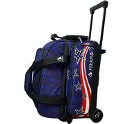 Pyramid Path Pro Deluxe Sac de bowling double à roulettes Motif étoiles et rayures