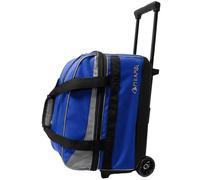 Pyramid Prime Sac de Bowling à Double Rouleau avec 2 balles avec Grand Compartiment séparé pour Chaussures de Bowling (jusqu'à US Homme Taille 16) ou Accessoires, poignée de Verrouillage - Extensible