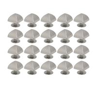 Pyramid Rivets Square Rivets 10mm Metal Zinc Alloy Electroplated Finish Easy Install for Leather Belts Bags Wallets Jackets 20 Pcs Set Christmas Gifts (Silver)