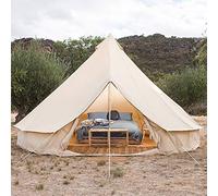Pyramid Round Bell Tent Canvas Yurt Tent with Zipped Groundsheet, 4 Season Large Family Teepee Tents for Family Outdoor Camping, Diameter /4M/5M/6M Cotton/Canvas Vision