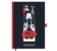 Pyramid Star Wars 2026 Agenda format A5 (15 × 21 cm) avec Dark Vador, Yoda & Luke Skywalker - Planificateur avec vue d'ensemble de la semaine et zone de notes