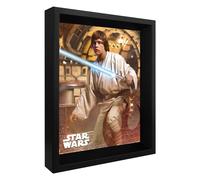 Pyramid Star Wars Cadre 3d -Vader Vs Skywalker Noir