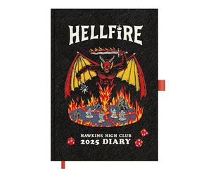 PYRAMID Stranger Things Agenda journalier 2025, format A5, 14,8 x 21 cm, pour les fans de série, parfait pour le bureau et l'école