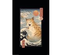 Pyramid Vincent Trinité : Catzilla Ukiyoe Maxi Poster (maxi Poster 61 x 91,5 cm)