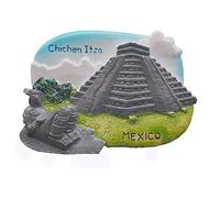 Pyramide 3D de ruines mayas de Chichen Itza Mexique Aimant de réfrigérateur Souvenir Collection de Cadeaux Souvenir décoration Maison Autocollant magnétique