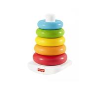 Pyramide 5 Anneaux Bebe, Arc En Ciel - Base Culbuto - Plastique Origine Vegetale - Jouet A Empiler - Set Jeu Eveil Premier Age Et Carte