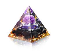 Pyramide 7 Chakra Pyramide, Améthyste Pyramide Pierre précieuse de guérison pyramide naturelle pyramide de méditation Cristal Tour d'énergie Pierres de Guérison Orgon Cristal Pyramide de Santé
