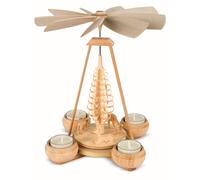 Pyramide À Bougies Sculptée En Forme De Cerf 1 Niveaux, Naturel Pour 4 Bougies