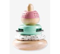 Pyramide à empiler bois et tissu - multicolore TU