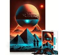 Pyramide Alien Citizen, Puzzle de 1000 pièces pour Adultes, défi intellectuel, Jeu de société Amusant, découpe de qualité, Cadeau Exquis (50x75cm)