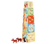 Pyramide Animaux Du Monde Et Ses 3 Figurines En Bois - Scratch Europe
