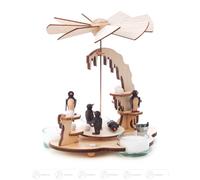Pyramide Avec les Pingouins, pour Bougies Bxhxt 18, 5cmx18, 5cmx15,