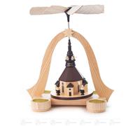 Pyramide Avec Seiffen Église Kurrende Et Turmbläsern Bougies