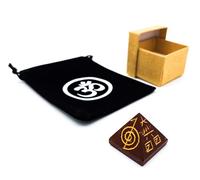 Pyramide chakra racine de jaspe rouge avec gravure Reiki dans boîte à bijoux et pochette OM | Feng Shui Yoga Méditation