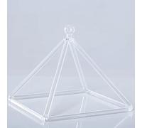 Pyramide chantante en cristal de quartz de guérison sonore avec étui de transport robuste et deux types de bâtons, bol chantant en cristal for la méditation, le yoga (Color : Without case_10inch)