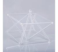 Pyramide Chantante en Cristal De Quartz, Instrument De Musique De Guérison Sonore Optique des Chakras, avec Sac De Transport Et Percuteur, for La Méditation De Guérison Sonore(7 inch)