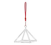 Pyramide chantante en cristal de quartz transparent de 12,7 x 12,7 cm - Instrument de musique pour la guérison par le son, la méditation et la guérison par le son - Bol chantant en cristal avec piquet