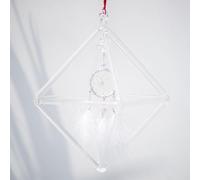 Pyramide Chantante Merkaba En Cristal Transparent, Instrument De Musique Idéal For La Guérison Des Chakras, For La Thérapie Sonore, La Méditation, Le Yoga, Bol Chantant En Cristal(9 inch)
