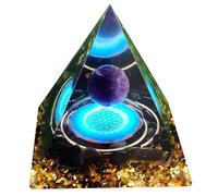 Pyramide cristalline pour l'énergie Positive, élégante Boule de Cristal d'améthyste, Pyramides d'orgonite pour Le Stress réduisent la méditation de guérison Attire la Richesse
