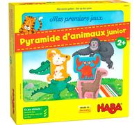 HABA - Mes Premiers Jeux - Pyramide d’Animaux Junior - Jeu de société - Jeu d'adresse et d'empilement - 2 Ans et Plus - 306070