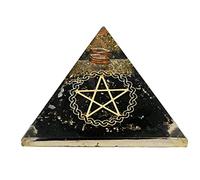 Pyramide d’orgonite shungite pour la protection énergétique négative | Pyramide naturelle d’organite d’Orgone de cristal (étoile)
