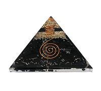 Pyramide d’orgonite shungite pour la protection énergétique négative | Pyramide naturelle d’organite d’Orgone de cristal (bobine de cuivre curative)