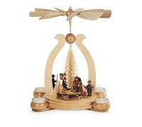 Pyramide de Bougies Table Forêt Motif 1-stöckig Nature Avec Bougie