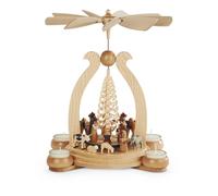 Pyramide de Bougies Table Sainte Histoire 1-stöckig Nature Avec Bougie