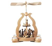 Pyramide de Bougies Table Sainte Histoire 2 Assiette 1-stöckig Nature