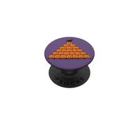 Pyramide de Citrouille de Chat Noir drôle Halloween PopSockets PopGrip Adhésif