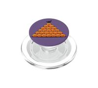Pyramide de Citrouille de Chat Noir drôle Halloween PopSockets PopGrip pour MagSafe