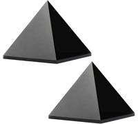 Pyramide De Cristal D'obsidienne Noire Naturelle Pyramide De Cristal De Guérison pour La Protection Et L'énergie Positive pour La Méditation Reiki Équilibrage des C, 1.57in(4cm)