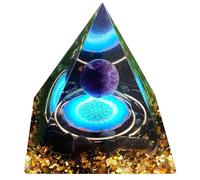 Pyramide de cristal pour une énergie positive élégante boule de cristal d'améthyste pyramides d'orgonite pour soulager le stress guérir méditer attirer la richesse et porter chance