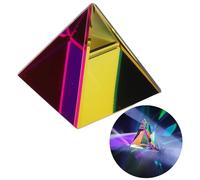 Pyramide de Cristal, Prisme de Cristal irisé, Prisme de Couleur Arc-en-Ciel, Ornement de Bureau pour la Photographie, la Méditation, la Guérison, la Maison, Le Bureau, l'art (50MM)
