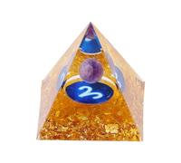 Pyramide de Guérison des Chakras, Pierre de Méditation Fabriquée à la Main en Résine Spirituelle Distinctive pour un équilibre énergétique Positif (Bélier