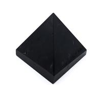 Pyramide de guérison faite à la main - Tourmaline noire (environ 2,7 x 2,7 x 2,7 cm, 30 g) dans une petite boîte cadeau - Protection du bonheur - Ésotérisme - Méditation Magie