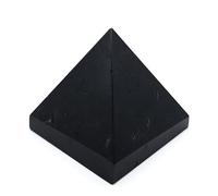 Pyramide de guérison faite à la main Tourmaline noire (environ 5 x 5 x 5 cm, 120 g) | Protection du bonheur Ésotérisme Méditation Magie