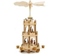 Pyramide de Noël 45cm en bois avec crèche MOULI…