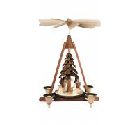 Pyramide de Noël anges, 4 figurines, hauteur 30 cm, naturel, Erz.. MU 10312 neuf