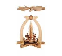 Pyramide de Noël anges musiciens, hauteur 29 cm, naturel, Erzgeb.. MU 10228 neuf