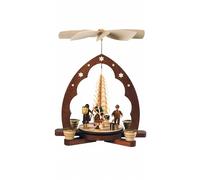 Pyramide de Noël avec figurines de Erzgebirge, 1 étage, hauteur .. MU 10344 neuf