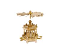 Pyramide de Noël bonhommes de neige, hauteur 38 cm, Erzgebirge originale de R...