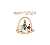 Pyramide de Noël bonhommes de neige, hauteur 40 cm, naturel avec lumières de ...
