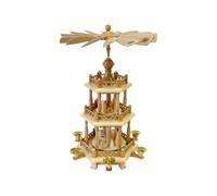 Pyramide de Noël bonhommes de neige, hauteur 47 cm, Erzgebirge originale de R...