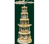 Pyramide De Noël En Bois Naturel Avec Musique Christi Geburt NEU 14745