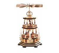 Pyramide de Noël histoire de Noël, 2 étages, hauteur 47 cm, illuminée et entr...