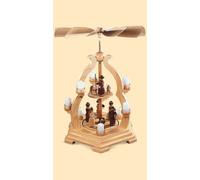 Pyramide de Noël histoire de Noël, 2 étages, hauteur 65 cm, natu.. MU 10064 neuf
