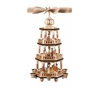 Pyramide de Noël histoire de Noël, 3 étages, hauteur 52 cm, natu.. MU 10560 neuf