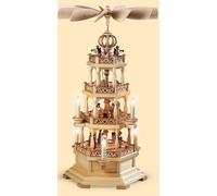 Pyramide de Noël histoire de Noël avec anges, 3 étages, hauteur .. MU 10570 neuf
